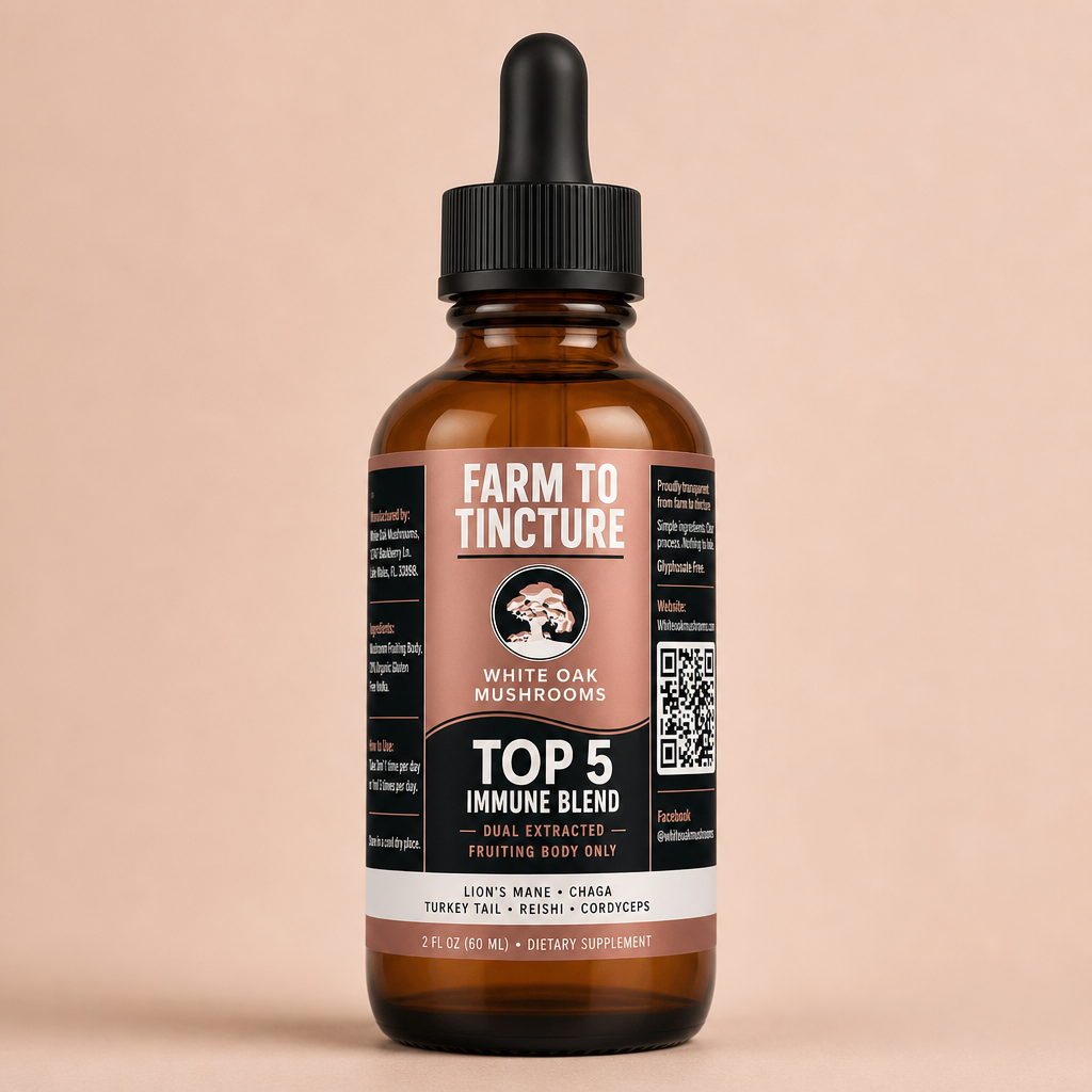 Top 5 Immune Blend Mushroom Tincture (2 oz)